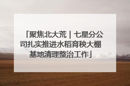 聚焦北大荒｜七星分公司扎实推进水稻育秧大棚基地清理整治工作