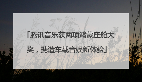 腾讯音乐获两项鸿蒙座舱大奖，携造车载音娱新体验