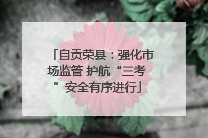 自贡荣县：强化市场监管 护航“三考”安全有序进行