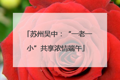 苏州吴中：“一老一小”共享浓情端午