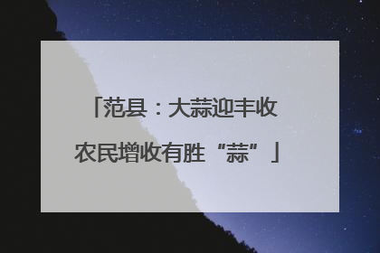 范县：大蒜迎丰收 农民增收有胜“蒜”