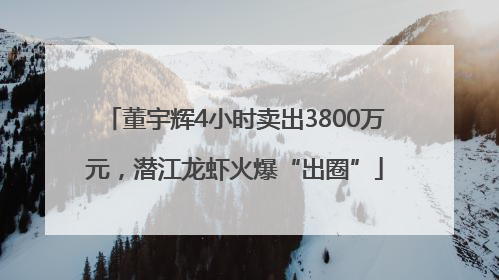 董宇辉4小时卖出3800万元，潜江龙虾火爆“出圈”