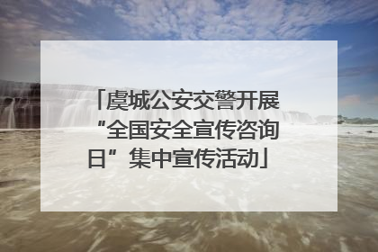 虞城公安交警开展“全国安全宣传咨询日”集中宣传活动