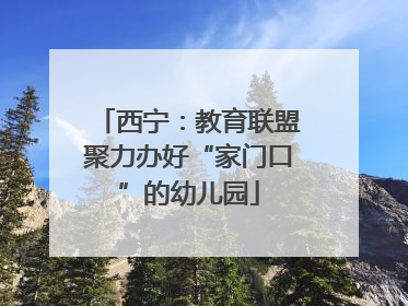 西宁：教育联盟聚力办好“家门口”的幼儿园