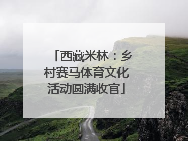 西藏米林：乡村赛马体育文化活动圆满收官