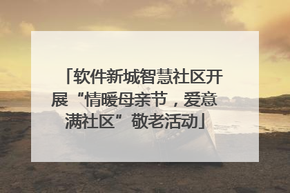 软件新城智慧社区开展“情暖母亲节，爱意满社区”敬老活动