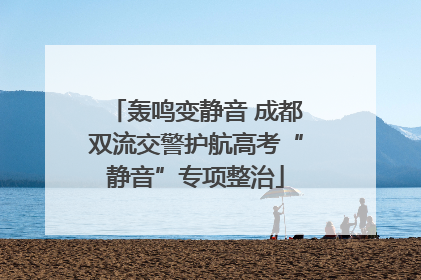 轰鸣变静音 成都双流交警护航高考“静音”专项整治