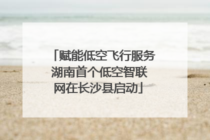 赋能低空飞行服务 湖南首个低空智联网在长沙县启动