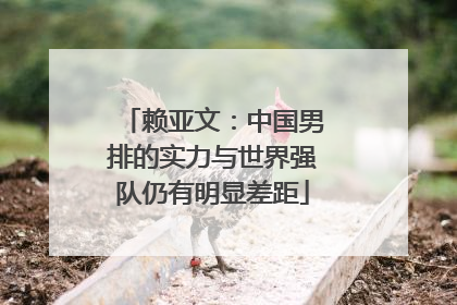 赖亚文：中国男排的实力与世界强队仍有明显差距