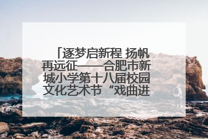 逐梦启新程 扬帆再远征——合肥市新城小学第十八届校园文化艺术节“戏曲进校园专场演出”
