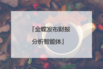 金蝶发布财报分析智能体