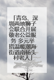 青岛、深圳两地狮子会联合开展敬老公益服务 多元举措温暖潮海街道南杨头村老人