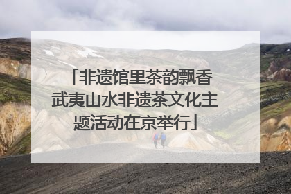 非遗馆里茶韵飘香 武夷山水非遗茶文化主题活动在京举行