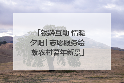 银龄互助 情暖夕阳│志愿服务绘就农村暮年新景