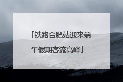 铁路合肥站迎来端午假期客流高峰