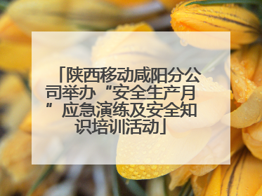 陕西移动咸阳分公司举办“安全生产月”应急演练及安全知识培训活动