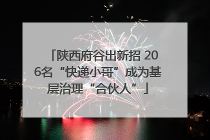 陕西府谷出新招 206名“快递小哥”成为基层治理“合伙人”