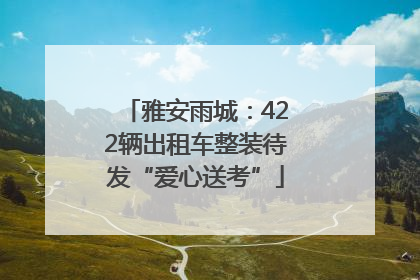 雅安雨城：422辆出租车整装待发“爱心送考”