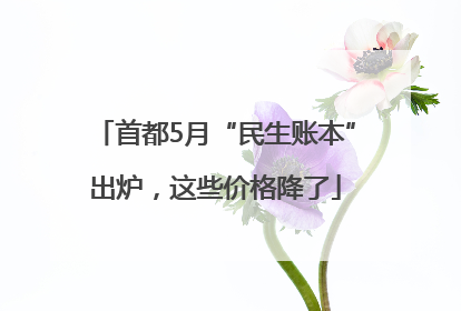首都5月“民生账本”出炉，这些价格降了
