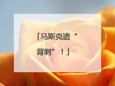 马斯克遭“背刺”！