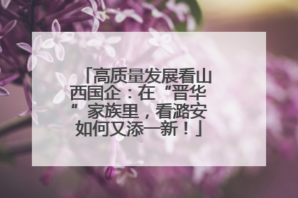 高质量发展看山西国企：在“晋华”家族里，看潞安如何又添一新！