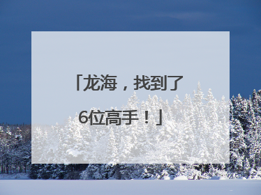 龙海，找到了6位高手！