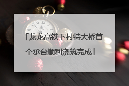 龙龙高铁下村特大桥首个承台顺利浇筑完成