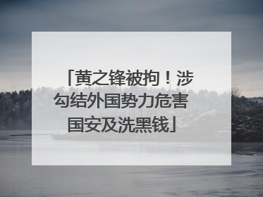 黄之锋被拘！涉勾结外国势力危害国安及洗黑钱