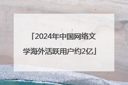 2024年中国网络文学海外活跃用户约2亿