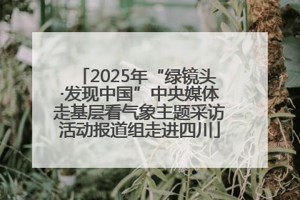 2025年“绿镜头·发现中国”中央媒体走基层看气象主题采访活动报道组走进四川
