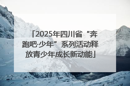 2025年四川省“奔跑吧·少年”系列活动释放青少年成长新动能