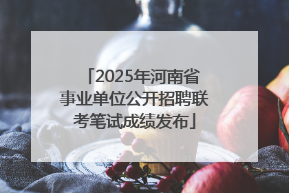 2025年河南省事业单位公开招聘联考笔试成绩发布