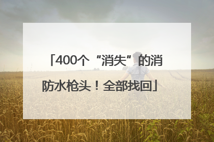 400个“消失”的消防水枪头！全部找回
