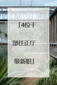 4位干部任正厅级新职