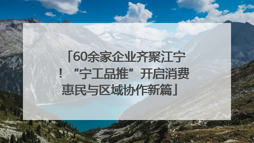 60余家企业齐聚江宁！“宁工品推”开启消费惠民与区域协作新篇