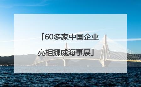 60多家中国企业亮相挪威海事展